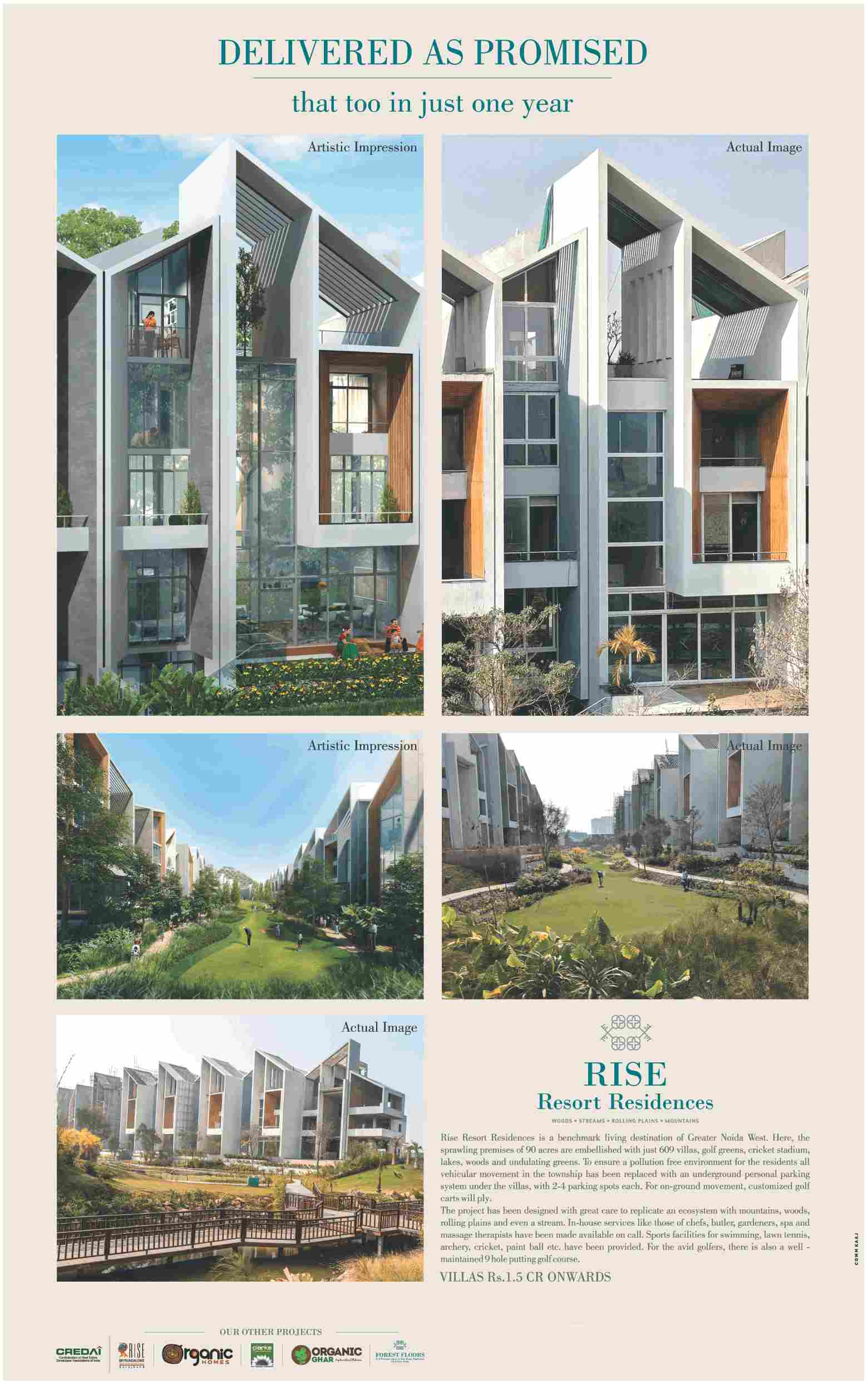 Rise Resort Residences is a benchmark living destination in Greater Noida Update